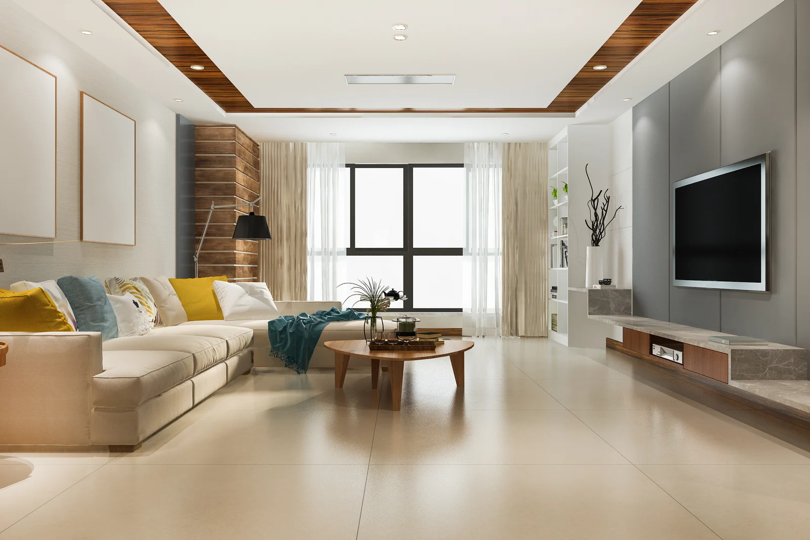 Bright modern living room