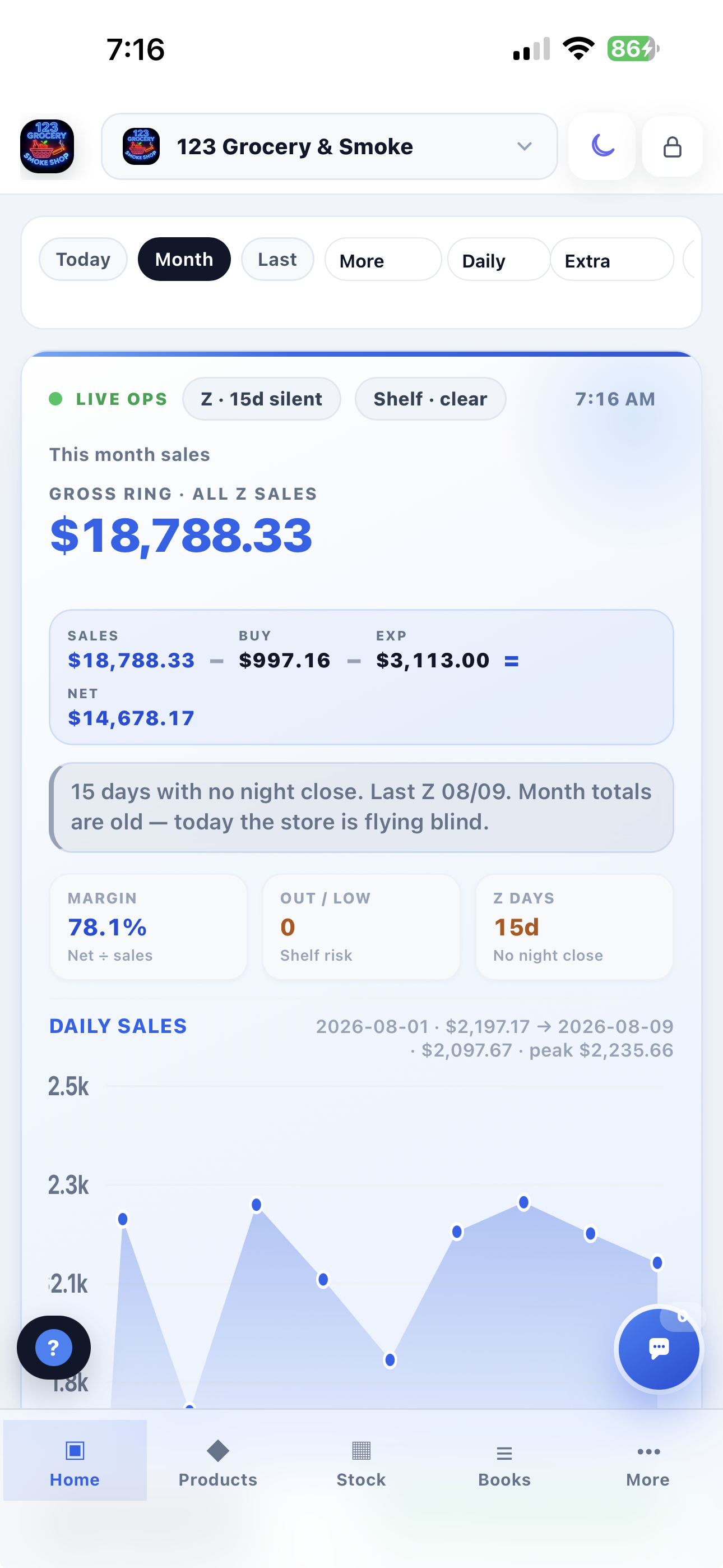 MR.STORE overview on phone