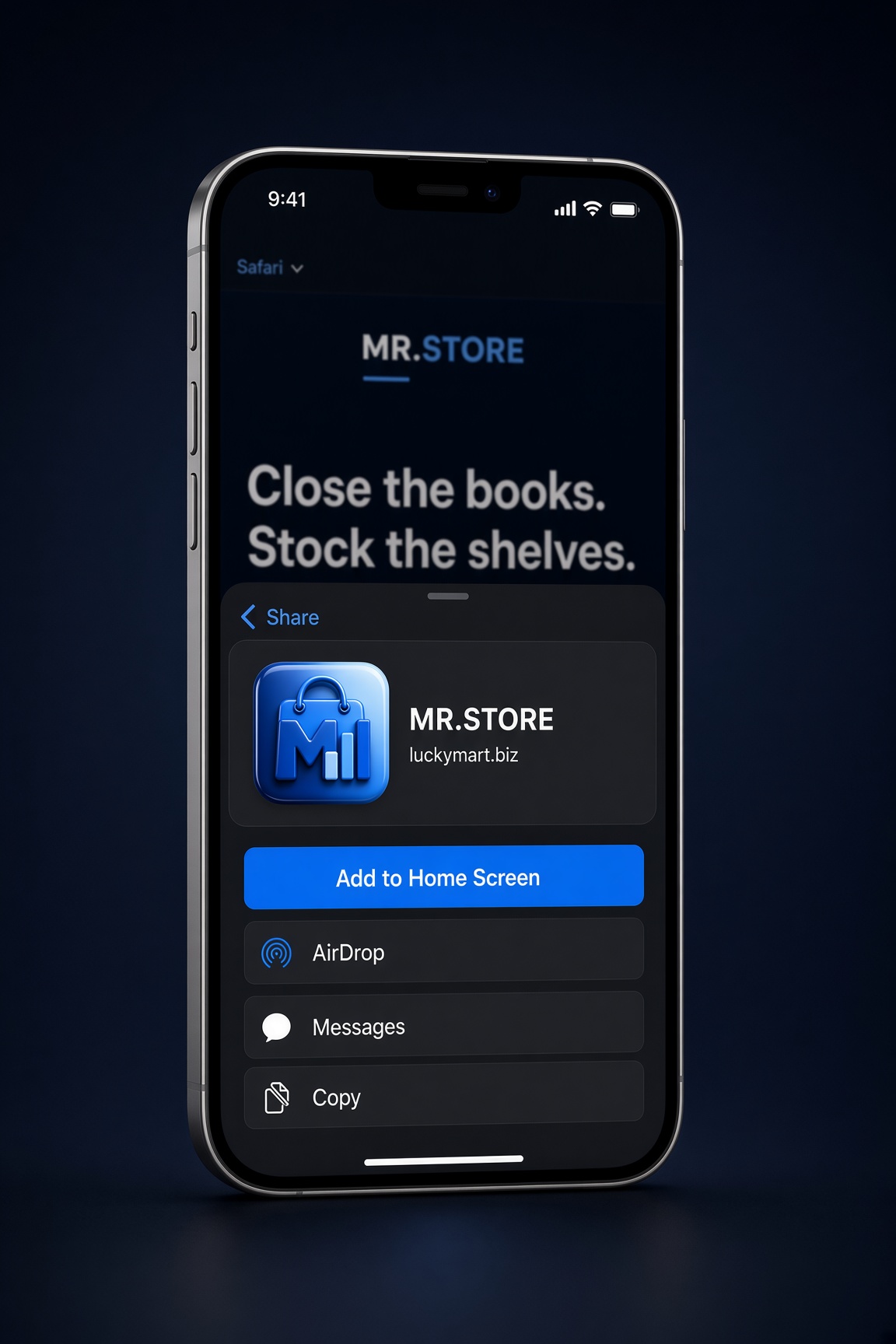 Tap Add to Home Screen