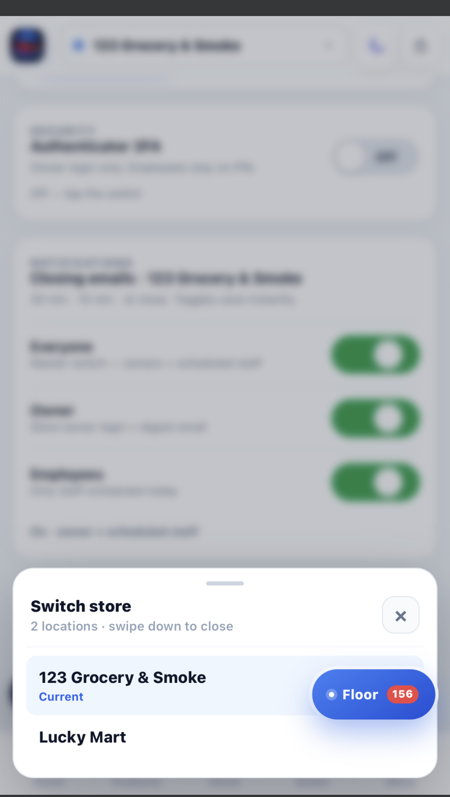 Two stores, same fog